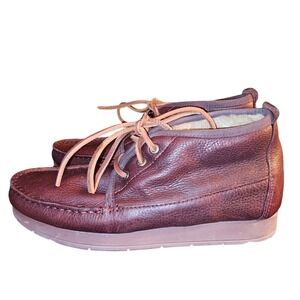 Sperry Top Sider Men's Cordovan Leather Faux Fur Lined Chukka Boots 8.5M